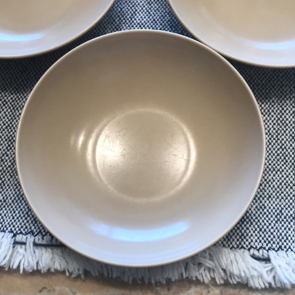 Vintage Oneida Melmac Berry Bowls Tan Beige S/7 - Picture 3 of 10